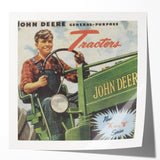Vintage John Deere Tractors Retro Poster - Nostalgic Wall Art