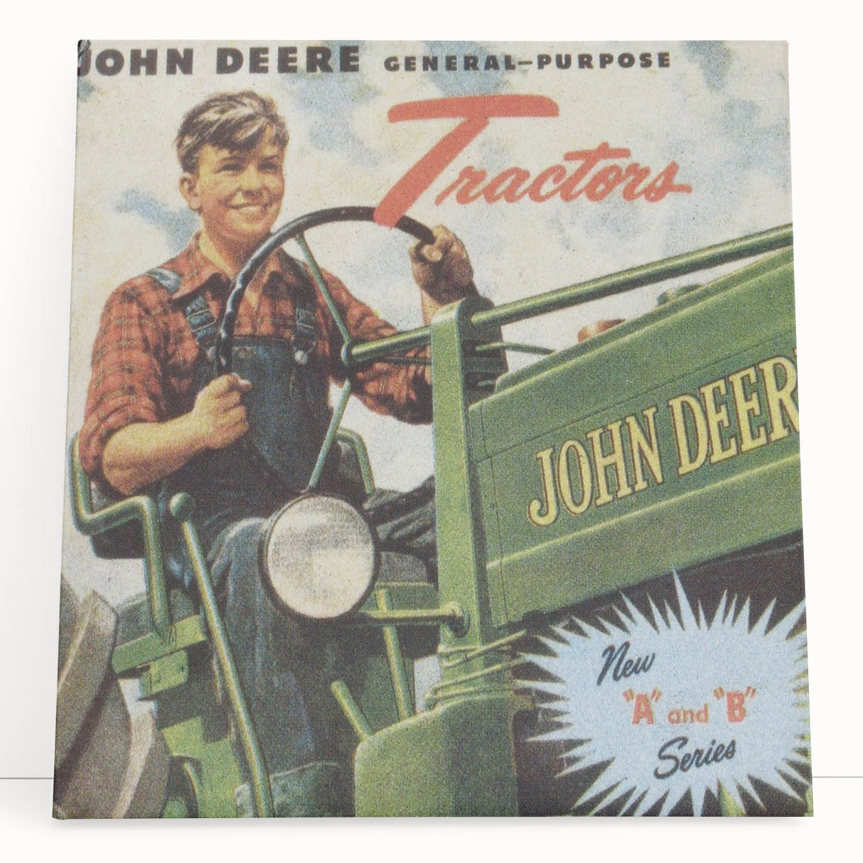 Vintage John Deere Tractors Retro Poster - Nostalgic Wall Art