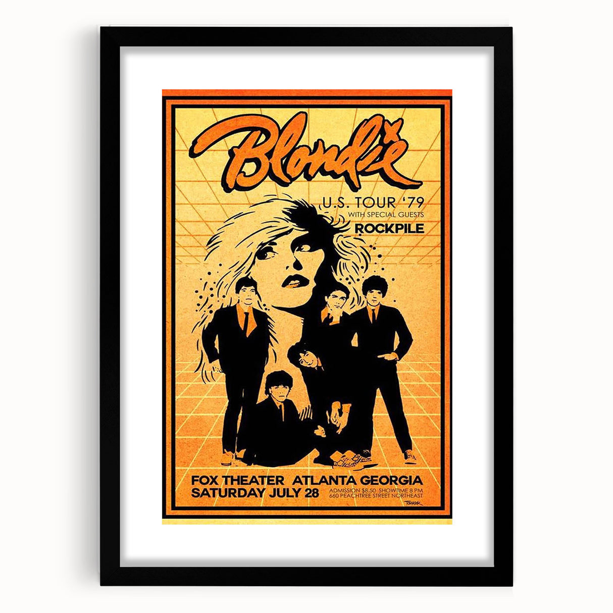 Blondie 1979 U.S. Tour Poster Art - Retro Music Wall Decor