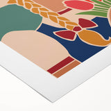 Vintage Holland Travel Poster – Dutch Girl with Tulips Art