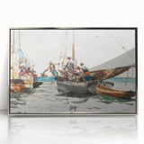 Vibrant Realism Market Scene | Nassau Market by Winslow Homer Print