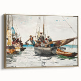 Vibrant Realism Market Scene | Nassau Market by Winslow Homer Print
