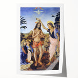 Leonardo da Vinci: The Baptism of Christ Renaissance Art Print