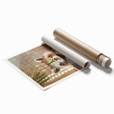 Relaxing Raccoon Bathroom Wall Art - Modern Spa-Inspired Decor