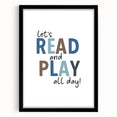 Let's Read and Play - Boys Room Wall Art Kids Wall Art Prints