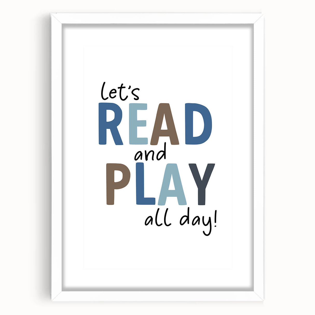 Let's Read and Play - Boys Room Wall Art Kids Wall Art Prints