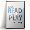 Let's Read and Play - Boys Room Wall Art Kids Wall Art Prints
