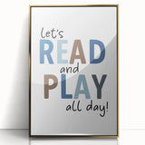 Let's Read and Play - Boys Room Wall Art Kids Wall Art Prints