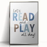 Let's Read and Play - Boys Room Wall Art Kids Wall Art Prints