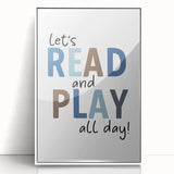 Let's Read and Play - Boys Room Wall Art Kids Wall Art Prints