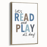 Let's Read and Play - Boys Room Wall Art Kids Wall Art Prints
