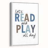 Let's Read and Play - Boys Room Wall Art Kids Wall Art Prints