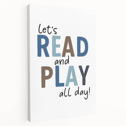 Let's Read and Play - Boys Room Wall Art Kids Wall Art Prints