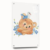 Watercolor Bear Nursery Art - Framed Baby Room Wall Decor