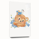 Watercolor Bear Nursery Art - Framed Baby Room Wall Decor