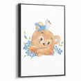 Watercolor Bear Nursery Art - Framed Baby Room Wall Decor