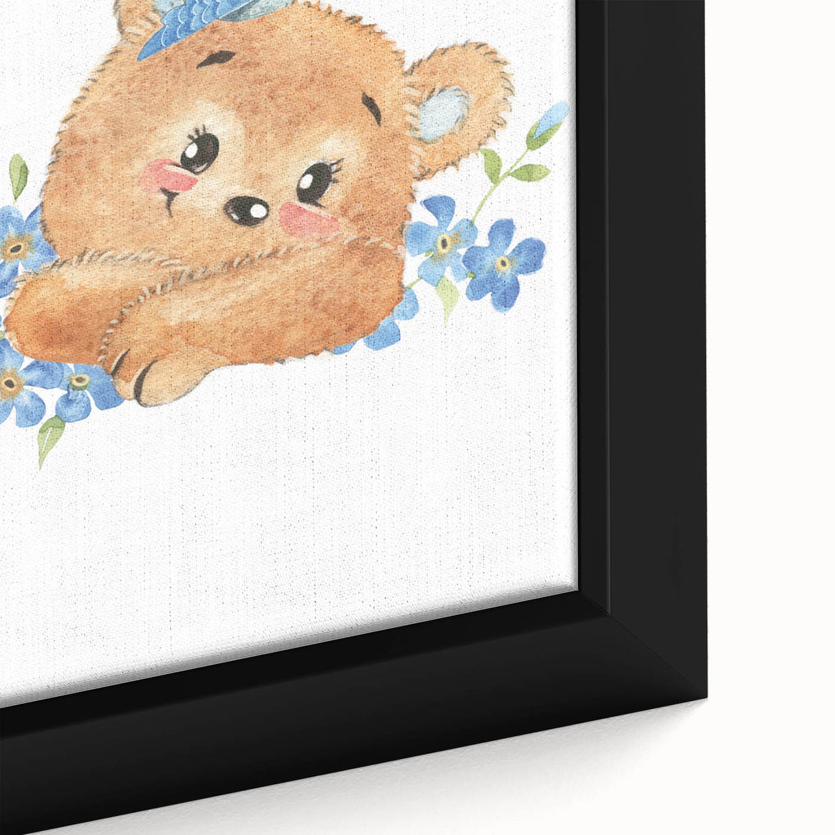 Watercolor Bear Nursery Art - Framed Baby Room Wall Decor