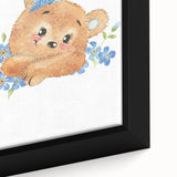 Watercolor Bear Nursery Art - Framed Baby Room Wall Decor