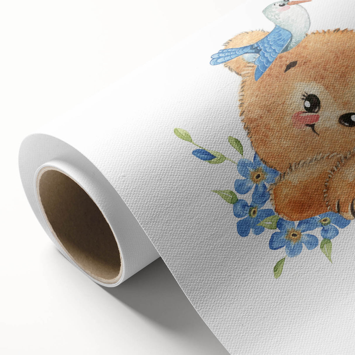 Watercolor Bear Nursery Art - Framed Baby Room Wall Decor