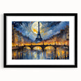 Abstract art print of a colorful Parisian scene on a textured, extra large canvas, ideal for living room decor.