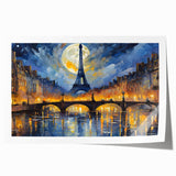 Extra large rolled print of Paris street scene in muted colors, ideal for art wall dining room or classy bathroom.