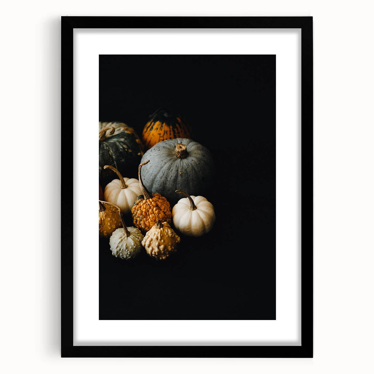 Extra large, textured abstract art print of colorful swirling patterns on a black framed canvas, ideal for living room decor.