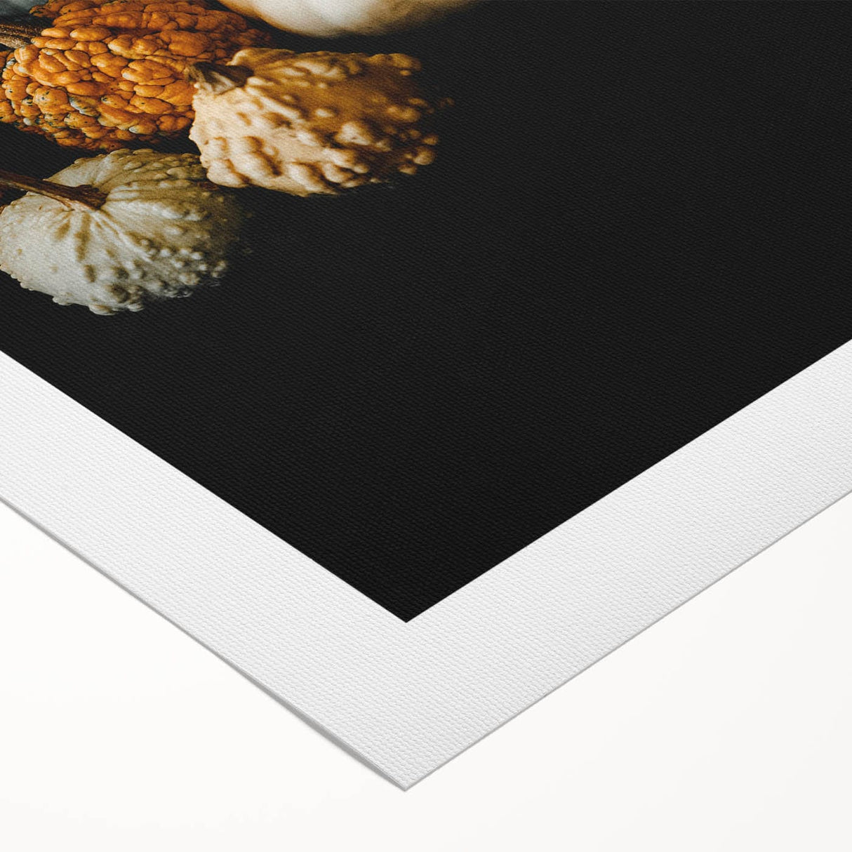 Art deco poster featuring an autumnal scene in muted orange and brown tones on rolled canvas, suitable for dining room decor.