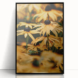 Large abstract wall art featuring swirling blue and green patterns on a black acrylic frame.