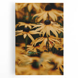 Black and white abstract floral design on a large stretched canvas, ideal for kitchen wall art.