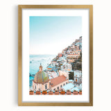 Extra large abstract art print featuring textured swirls in gold and cream hues, framed in gold, ideal for living room decor.