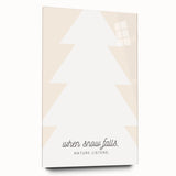 Large abstract wall art on acrylic glass depicting winter-themed design in cool blue and white tones.