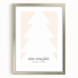 Textured abstract art print in cool blue and white tones, framed in silver, suitable for bedroom decor.