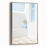 Framed canvas featuring a vintage landscape painting in muted earth tones, ideal for bedroom wall art.