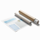 Extra large rolled canvas featuring a floral design in pastel shades, ideal for classy bathroom wall art.