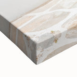 Large black and white landscape art painting on stretched canvas, depicting a serene mountain scene.