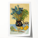 Extra large rolled canvas print featuring Van Gogh-inspired floral art in vibrant colors.