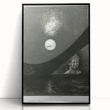 Modern Wall Art - Mysterious Angelic Vision in Monochrome Design