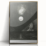 Modern Wall Art - Mysterious Angelic Vision in Monochrome Design