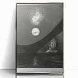 Modern Wall Art - Mysterious Angelic Vision in Monochrome Design