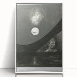 Modern Wall Art - Mysterious Angelic Vision in Monochrome Design