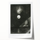 Modern Wall Art - Mysterious Angelic Vision in Monochrome Design