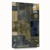 Textured Abstract Rustic Wall Art - Industrial Patterns for Farmhouse Decor