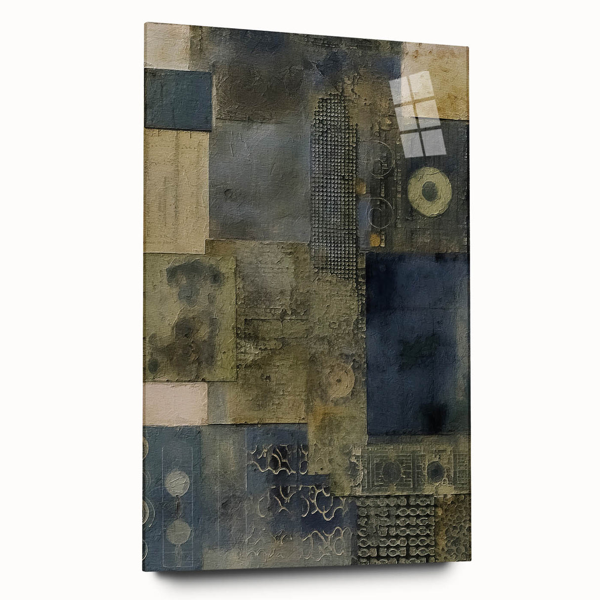 Textured Abstract Rustic Wall Art - Industrial Patterns for Farmhouse Decor