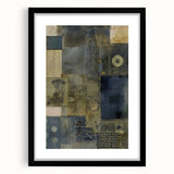 Textured Abstract Rustic Wall Art - Industrial Patterns for Farmhouse Decor