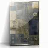 Textured Abstract Rustic Wall Art - Industrial Patterns for Farmhouse Decor