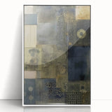 Textured Abstract Rustic Wall Art - Industrial Patterns for Farmhouse Decor