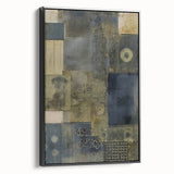 Textured Abstract Rustic Wall Art - Industrial Patterns for Farmhouse Decor