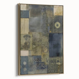 Textured Abstract Rustic Wall Art - Industrial Patterns for Farmhouse Decor