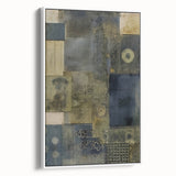 Textured Abstract Rustic Wall Art - Industrial Patterns for Farmhouse Decor