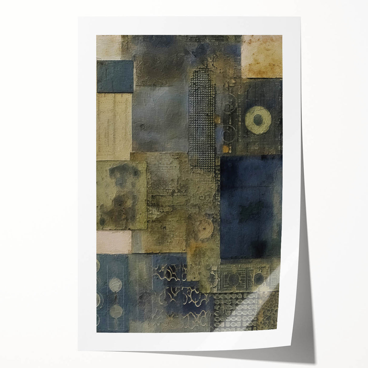 Textured Abstract Rustic Wall Art - Industrial Patterns for Farmhouse Decor